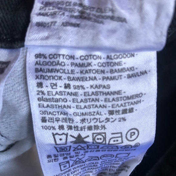 Mens Levi’s black denim red tag jeans some stretch 5 pocket 34 x 32 - Picture 5 of 6